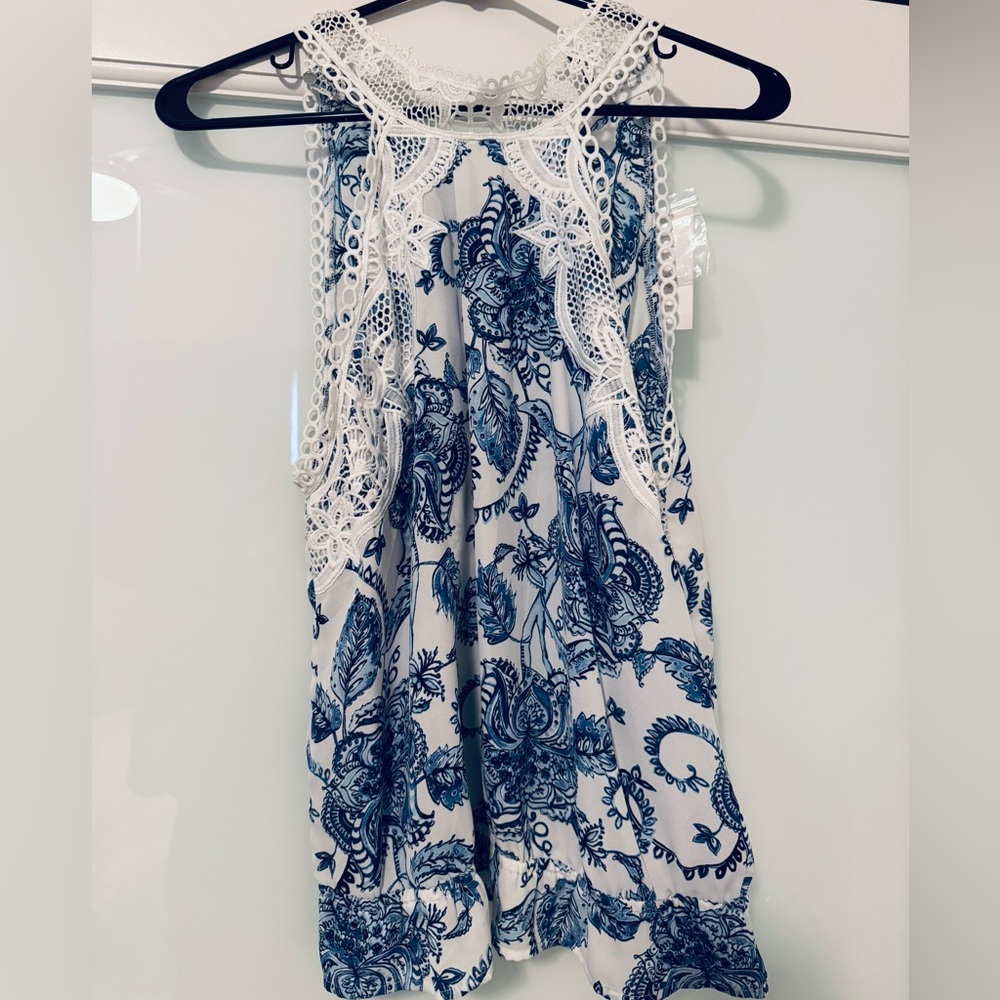 Blue Paisley Blouse - Never Worn!